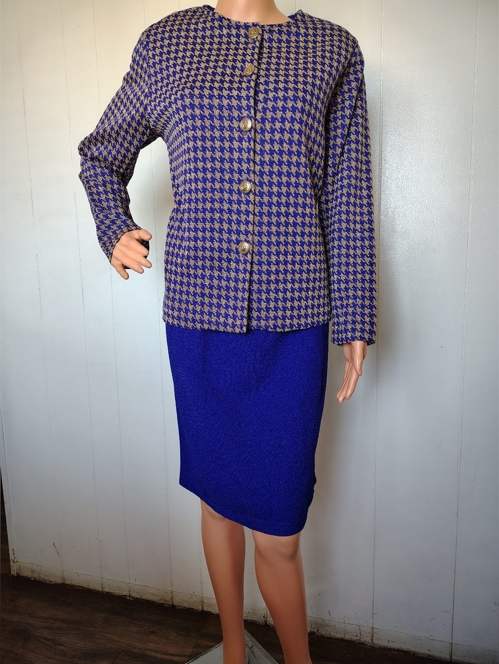 Maggie Sweet Women's Royal Blue Pencil Skirt Set Size MP
